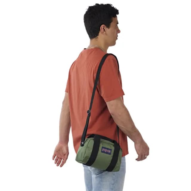 【JANSPORT】情人節禮物 WEEKENDER MINI DUFFEL 旅行迷你手提袋 軍綠色(JS0A85VGKM1)