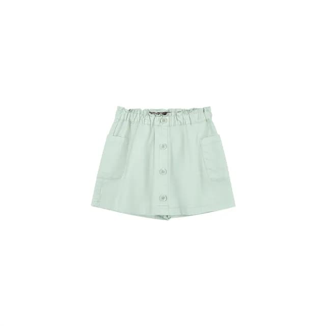 【GIORDANO 佐丹奴】童裝彈力腰口袋褲裙(60 冰河綠)