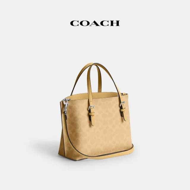 【COACH】蔻馳官方直營 COACH X PEANUTS MOLLIE 經典LogoCHARLIE BROWN圖案25號托特手袋(CBM29)