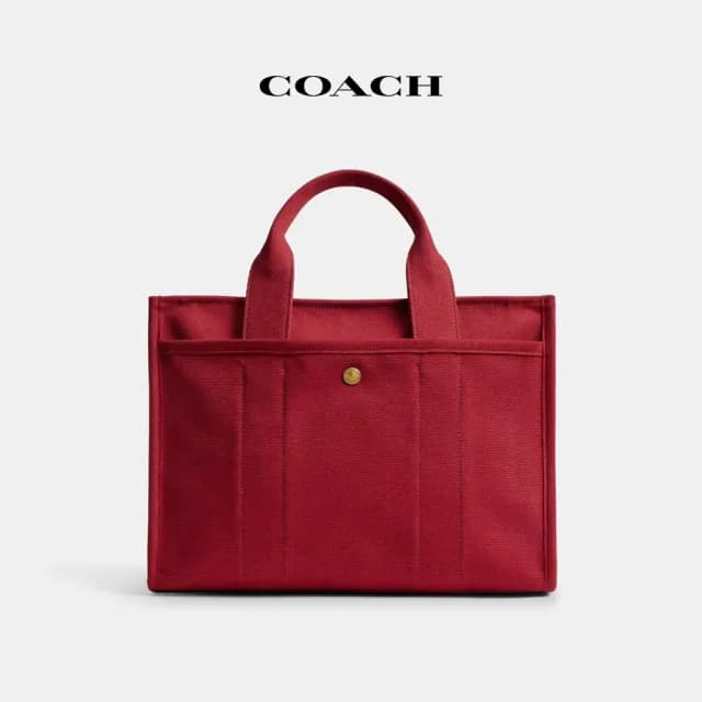 【COACH】蔻馳官方直營 CARGO COACH SNAKE文字NEW YEAR 托特包 托特手袋-兩色任選(CZ431)