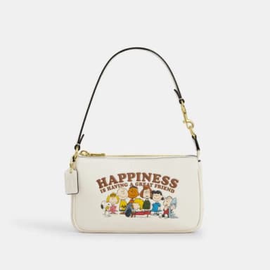 【COACH】蔻馳官方直營 COACH X PEANUTS NOLITA 19號手袋-IM/粉筆白色 混合色(CBM76)