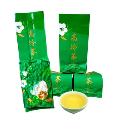 【龍源茶品】梨山雪綠嫩芽茶香烏龍茶葉4包組(150g/包-共1斤/附提袋/生青茶/無焙火/輕發酵)
