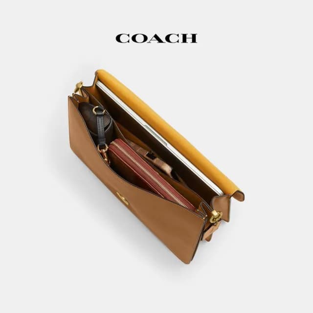 【COACH】蔻馳官方直營 CHAIN TABBY 35號鏈帶單肩手袋 單肩包 斜背包-多色可選(CY921)