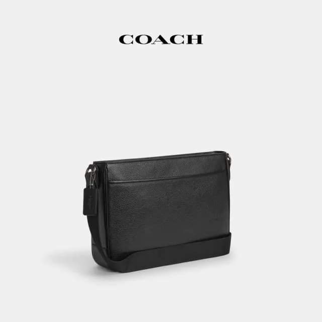 【COACH】蔻馳官方直營 DISTRICT斜背手袋-QB/黑色(CY825)