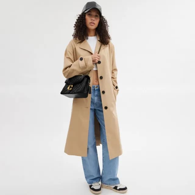 【COACH】蔻馳官方直營 TABBY 絎縫33號單肩手袋 單肩包 肩背包-B4/黑色(CP151)