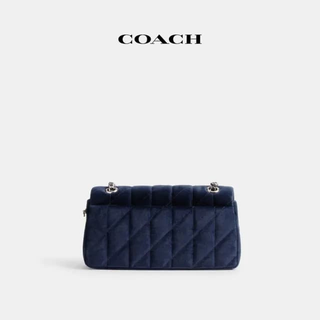 【COACH】蔻馳官方直營 TABBY 絎縫26號單肩手袋-LH/藍色(CW607)