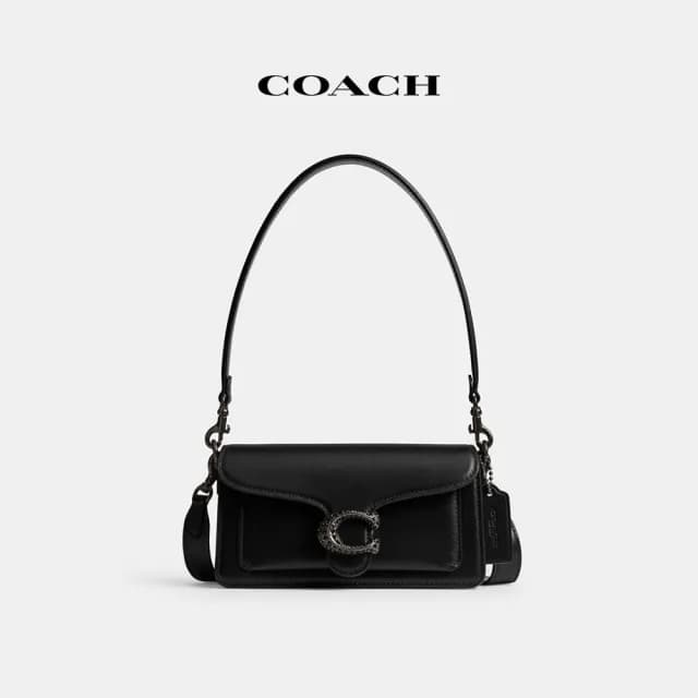【COACH】蔻馳官方直營 TABBY 20號單肩手袋-V5/黑色(CW917)