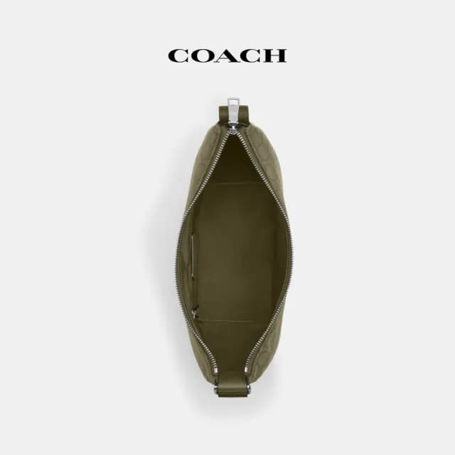【COACH】蔻馳官方直營 PACE經典Logo單肩包 單肩手袋 肩背包 斜背包-灰橄欖色(CT822)