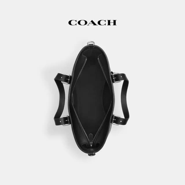 【COACH】蔻馳官方直營 WARNER托特手袋 托特包-SV/黑色(CW213)