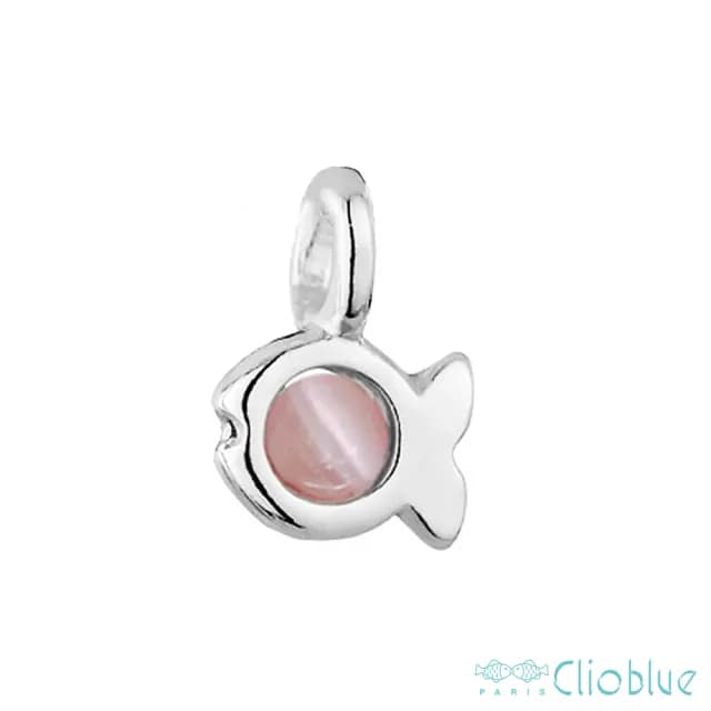 【CLIO BLUE】經典小魚純銀墜貓眼石-4色 925純銀 純銀墜子 情人魚 雙魚(法國巴黎品牌/925純銀)