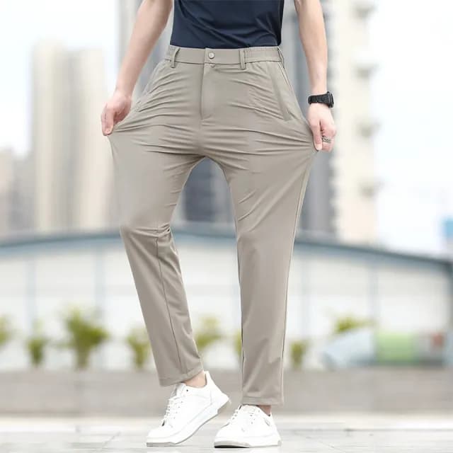 【米蘭精品】現貨+預購 長褲冰絲褲運動長褲男休閒長褲男長褲(薄款輕薄直筒男褲子父親節禮物4色74fa4)