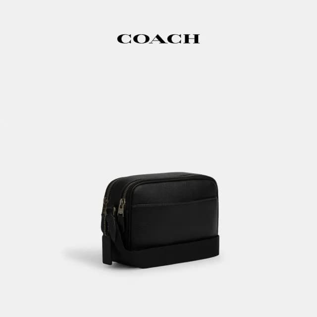 【COACH】蔻馳官方直營 GRAHAM蛇圖案斜背手袋-灰銅色/混合黑色(CY828)