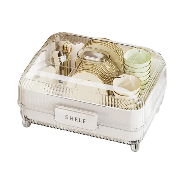 【PKS】碗筷收納盒(碗櫃 雙層裝餐具 碗盤箱 放碗家用置物廚房碗架 瀝水碗碟架)