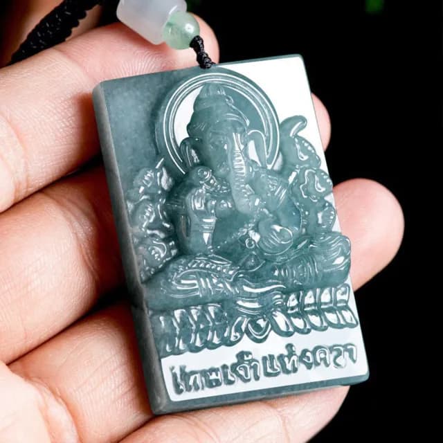 【LEEHER】玉石項鍊/玉珮/象神/佛牌/招財納福/保平安/男女同款/玉墜/翡翠/飾品/吊墜/吊飾/生日禮物