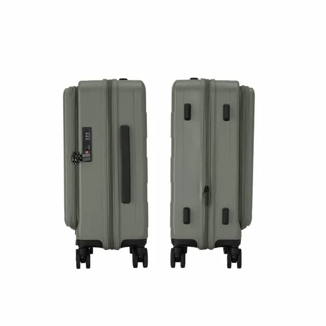 【AOU 微笑旅行】旅行逸遠第二代系列 20吋登機箱 前開式旅行箱 可加大擴充行李箱(前開式擴充)