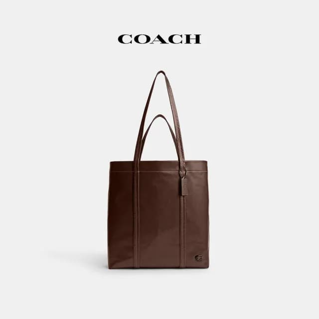【COACH】蔻馳官方直營 HALL 33號托特手袋-楓棕色(CO840)