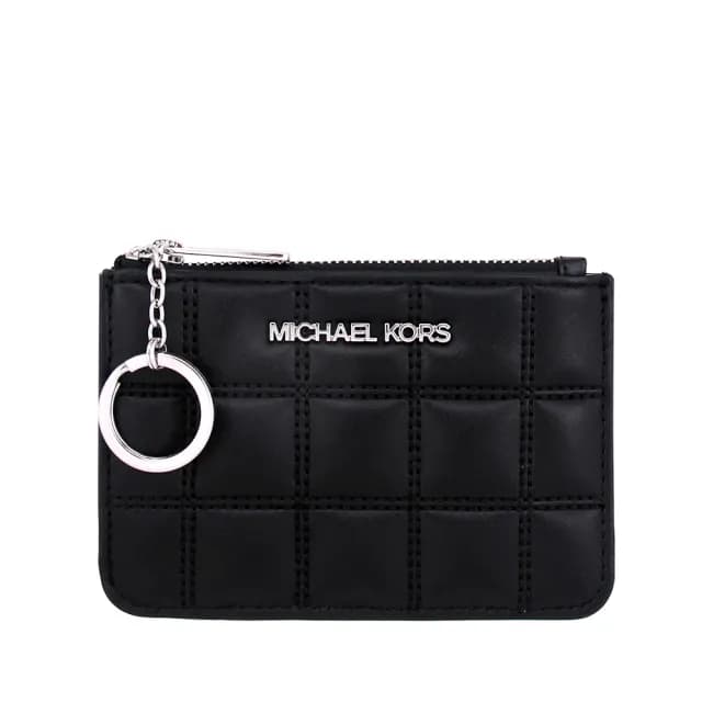【Michael Kors】JET SET TRAVEL系列 小香風 全皮革 證件夾 / 票卡夾 / 零錢包(經典黑)