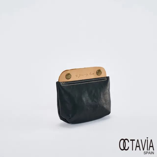【OCTAVIA 8】OCTAVIA 8 真皮- 小可愛 雙色牛皮多用途壓扣零錢包