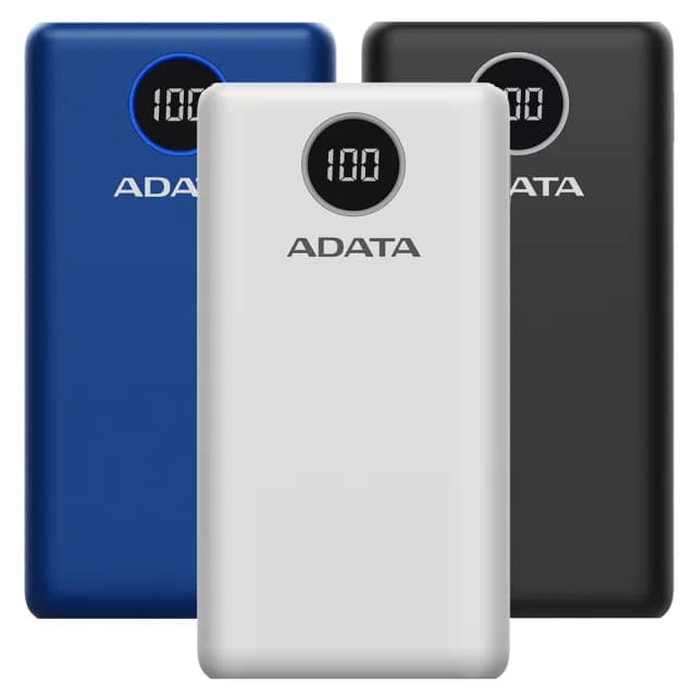 【ADATA 威剛】P20000QCD 數位顯示電量 3孔輸出 快充行動電源-20000mAh(74Wh/具Wh標示)