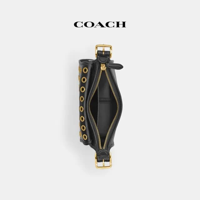 【COACH】蔻馳官方直營 LEGACY 鎖環細節PATRICIA19號手袋 斜背包 側背包 斜挎包-B4/黑色(CY925)