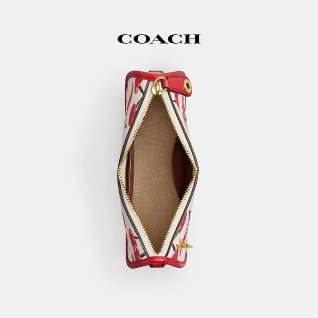 【COACH】蔻馳官方直營 SWINGER 櫻桃印花20號手袋-B4/粉筆白色 混合色(CZ106)