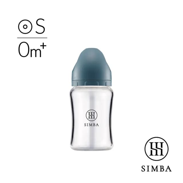 【Simba 小獅王辛巴官方直營】新生適用-蘊蜜質金玻璃寬口防脹氣奶瓶180ml