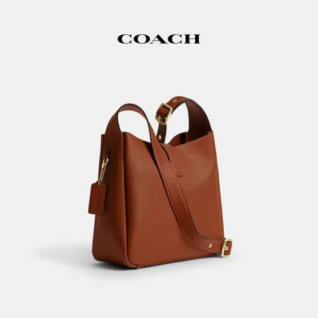 【COACH】蔻馳官方直營 HADLEY多功能斜背手袋-IM/棕黃色(CBH01)