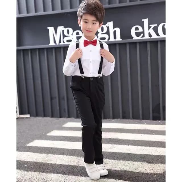 【小衣衫童裝】男女童校服黑色長褲子中長裙子畢業表演用(1140501)