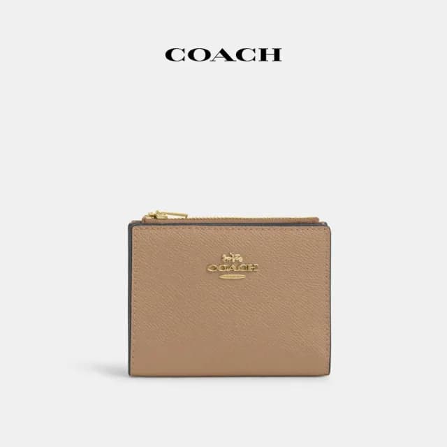 【COACH】蔻馳官方直營 摺疊錢包-灰褐色(CR983)