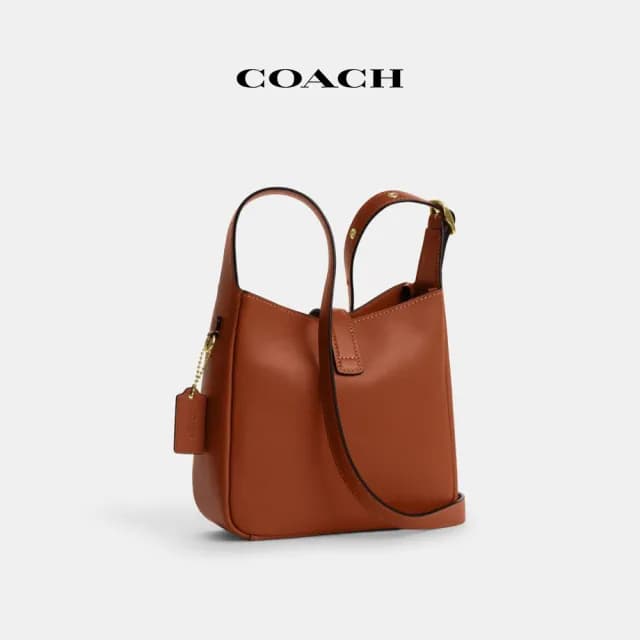 【COACH】蔻馳官方直營 HADLEY迷你斜背手袋-IM/棕黃色(CBM63)