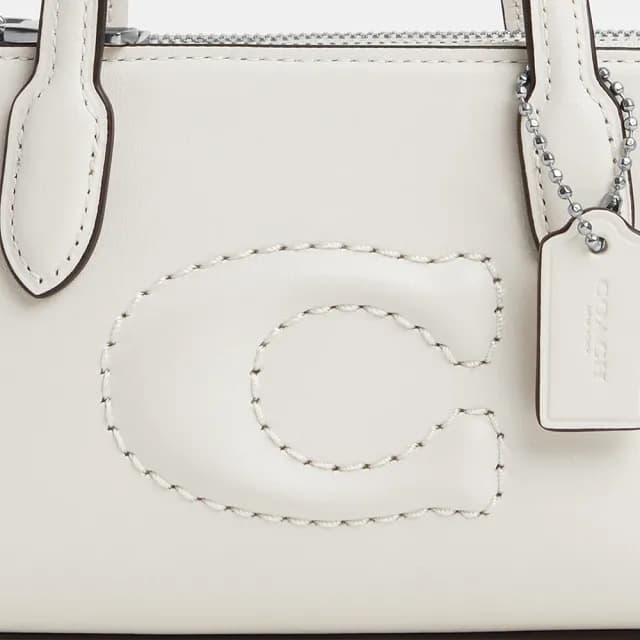 【COACH】蔻馳官方直營 NINA迷你托特包 托特手袋-白堊色(CT804)