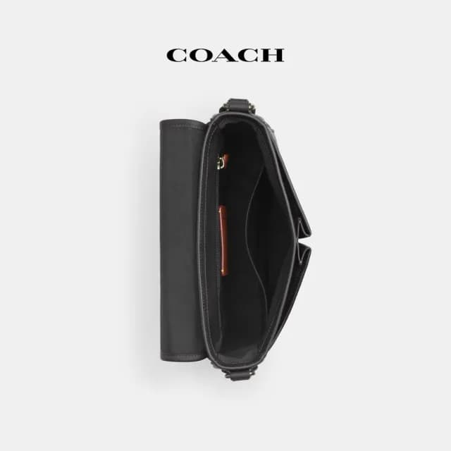 【COACH】蔻馳官方直營 SPRINT 25號MAP手袋-QB/石墨色(CY798)