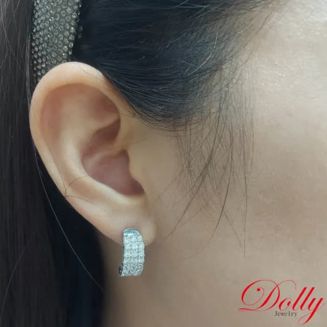 【DOLLY】2.20克拉 天然鑽石 F/VS2 18K金鑽石耳環(情人節 長輩送禮首選)