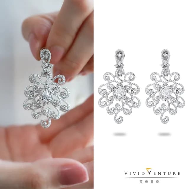 【Vividventure 亞帝芬奇】閃耀情人節 禮物 GIA 1克拉 DSI1 天然鑽石 鑽石 耳環 璀璨豪華(18K金台)