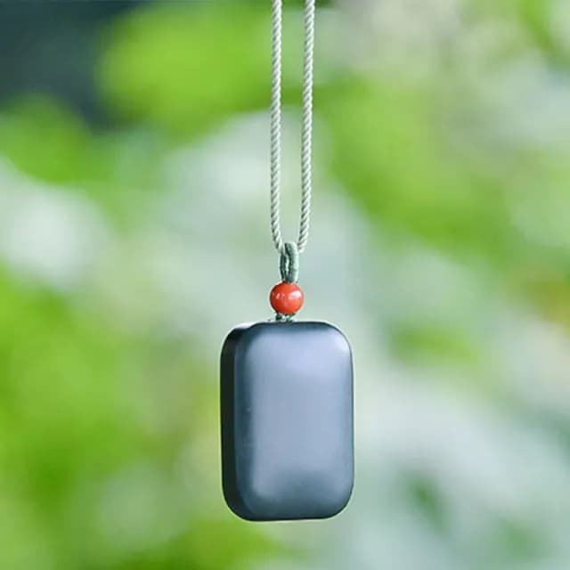 【KT DADA】和田玉 無事牌 玉石項鍊 送媽媽 生日禮物 項鍊 女生項鍊 飾品 墨玉 吊墜 玉珮 招財項鍊 保