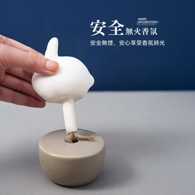 【上手家居】動物造型擴香石(擴香器/精油擴香石/香氛石/居家香氛/陶瓷擴香石)