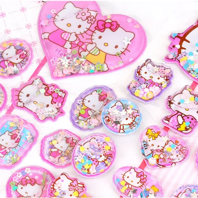 【TDL】凱蒂貓HELLO KITTY立體貼紙帶水搖搖貼紙玩具隨機2張 656185(生日禮物 聖誕節 平輸品)