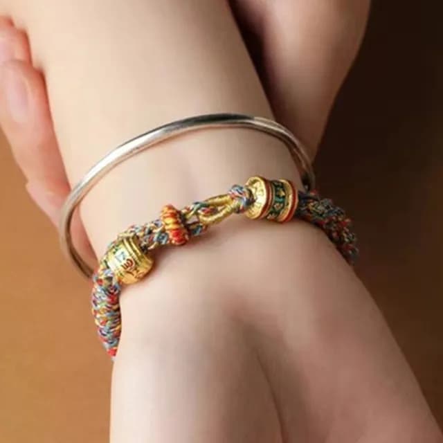 【LEESA】雙11 金剛結\六字真言手繩\五彩繩\保平安\手工編織\紅繩手鍊\本命年\五行開運\手鍊\轉