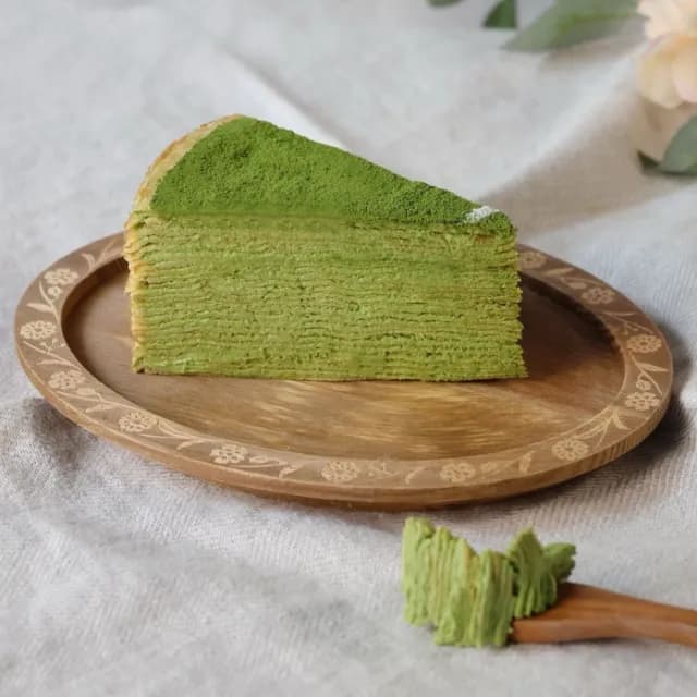 【狸小路手作烘焙】靜岡抹茶千層1入(生日蛋糕；母親節；父親節；慶生；下午茶；點心；甜點；雙11)