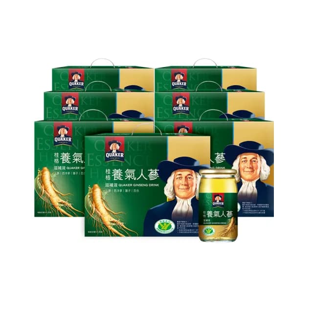 【QUAKER 桂格】養氣人蔘滋補液禮盒60mlx30入x7盒(共210入)