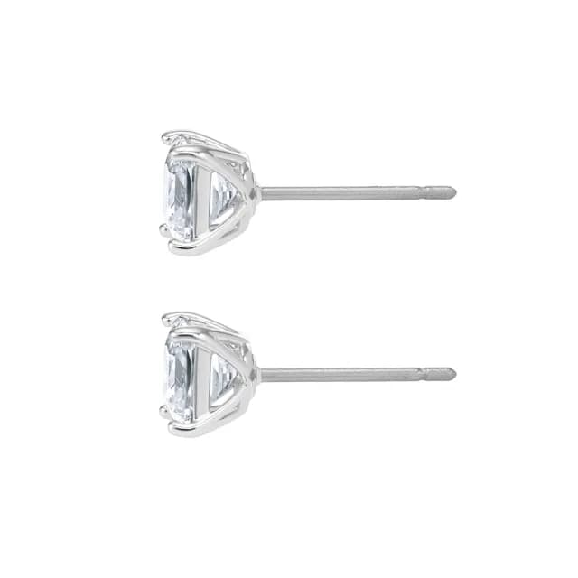 【SWAROVSKI 施華洛世奇】Stilla Attract 耳釘 方形切割 白色 鍍白金色/鍍玫瑰金色(2色任選)