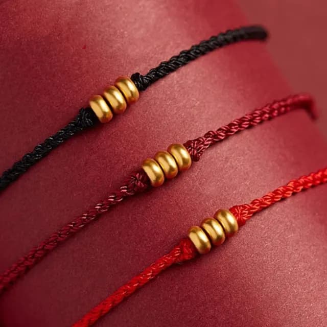 【Penny珮妮】黃金999三生有幸轉運金珠手繩3色可選(母親節 交換禮物  生日禮 情人節 尾牙 新年 結婚)