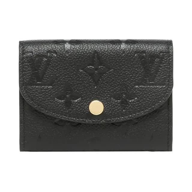 【Louis Vuitton 路易威登】M81455 經典Rosalie壓花零錢包/短夾(黑色)