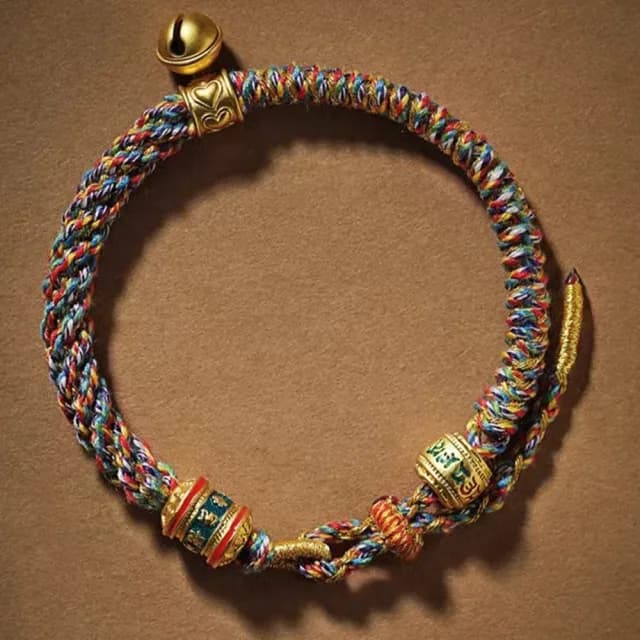 【LEEHER】雙11 轉運珠/藏式手鍊/金剛結/六字真言手繩/五彩繩/保平安/手工編織/紅繩手鍊/本命年