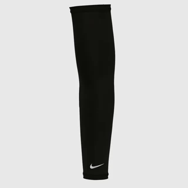 【NIKE 耐吉】黑色 S/M號 輕量運動跑步臂套2.0 抗UV護肘 防曬袖套 馬拉松 生日交換禮物(N1004268042SM)