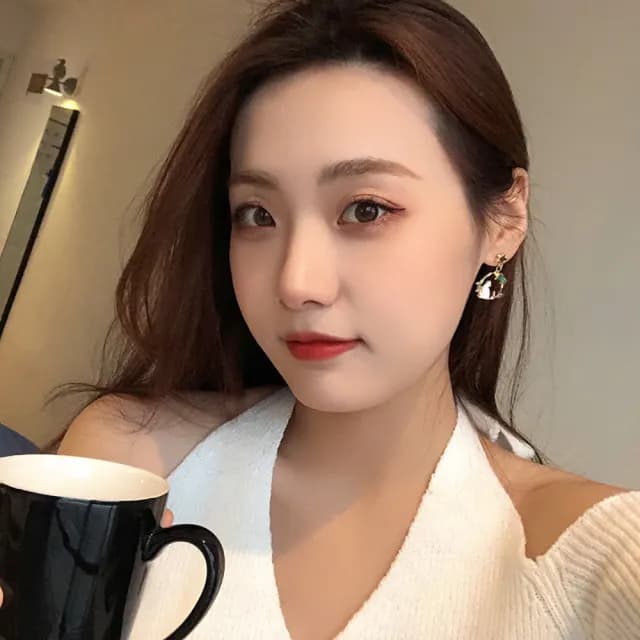 【MISA】韓國設計可愛貓咪清新樹葉星星夾式耳環(無耳洞耳環 耳夾 夾式耳環 貓咪耳環 星星耳環)