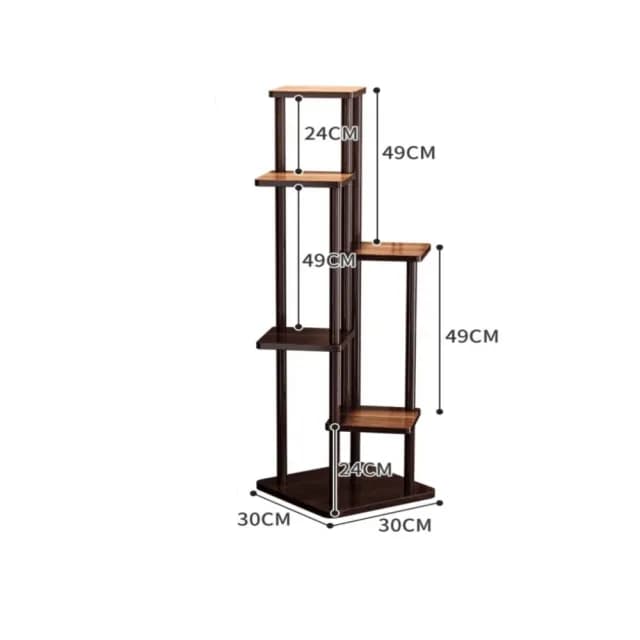 【匠俱】復古多層花架 7層30×30×151CM(花架 博古架 茶具收納 收納架 置物架 展示架 陳列架)