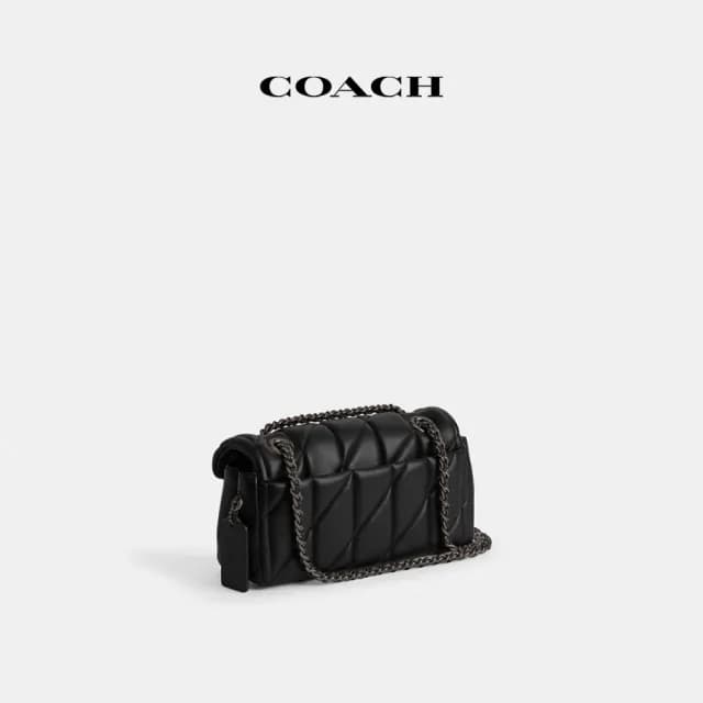 【COACH】蔻馳官方直營 TABBY20絎縫單肩包 單肩手袋 肩背包 斜背包-V5/黑色(CP149)