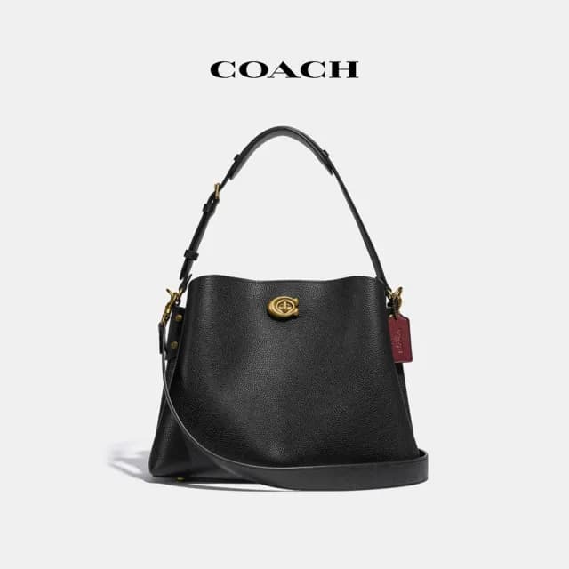 【COACH】蔻馳官方直營 WILLOW單肩手袋-B4/黑色(C2621)