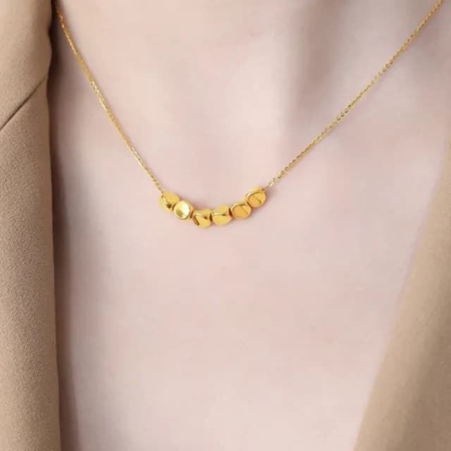 【Penny珮妮】黃金999扭扭珠六六大順項鍊吊墜(母親節 送女友 交換禮物 生日禮 情人節 尾牙 新年 結婚)